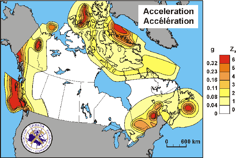 Zonal Acceleration map of Canada